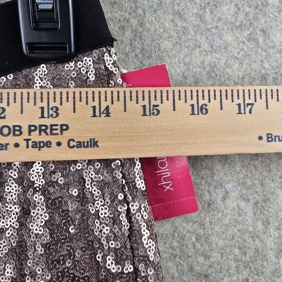 Xhilaration Rose Gold Sequin Leggings L Polyester - Picture 6 of 6